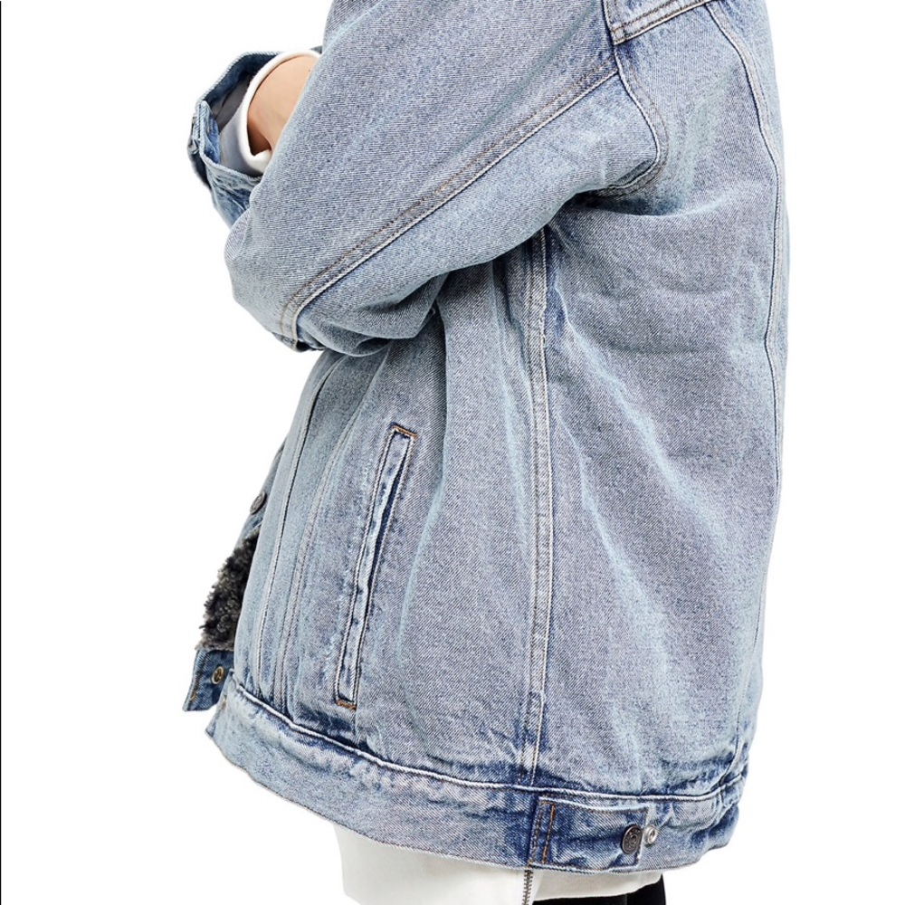 Free People Sherpa Trucker Jacket sze XS - Picture 5 of 7